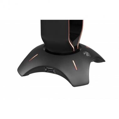 2E Gaming Підставка 3в1 для гарнітури Headset Stand RGB USB Black