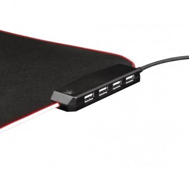 Trust GXT 765 Glide-Flex RGB Mouse Pad with USB Hub Black