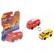 Flip Cars Машинка-трансформер 2 в 1 Пожежний автомобіль і Позашляховик