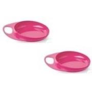 Nuvita Тарілка для годування Easy Eating (пласка 2шт.)[NV8451Pink]