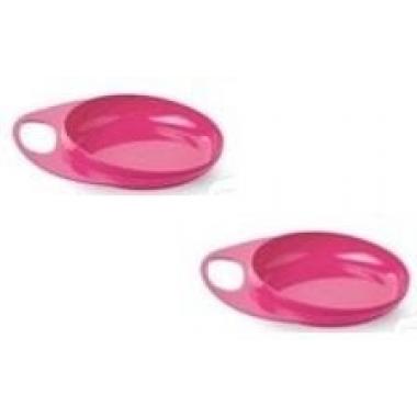Nuvita Тарілка для годування Easy Eating (пласка 2шт.)[NV8451Pink]