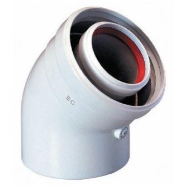 Bosch Відведення коаксіальне AZ 394 на 45°, діаметр 60/100 мм