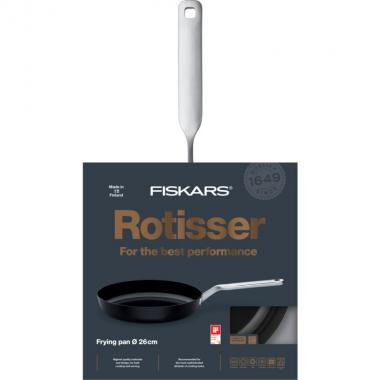Fiskars Frying pan Rotisser, 26см, cover Hardtec Superior, induction, alum, black