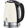 Electrolux Электрочайник, 1,7л, Strix, дисплей, металл, поддержк.темп, белый+нерж