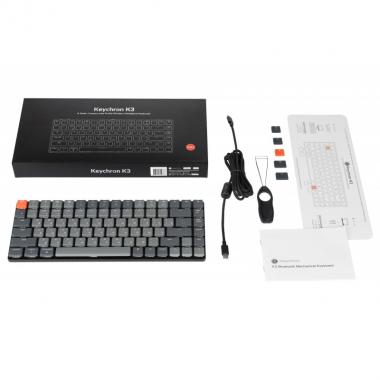 Keychron Клавіатура K3 84 Key Low Profile Gateron White LED Red
