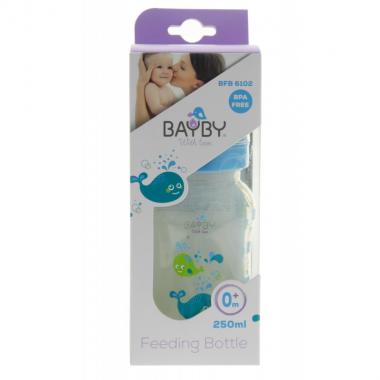 Bayby Бутылочка для кормления 250 мл 0м+ синяя