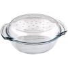 Termisil baking dish with lid, round, Grill&Drop 2.4 l