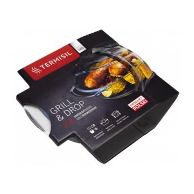 Termisil baking dish with lid, round, Grill&Drop 2.4 l