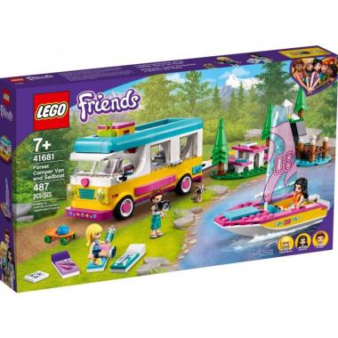 LEGO Конструктор Friends Лісовий будинок на колесах і вітрильний човен 41681