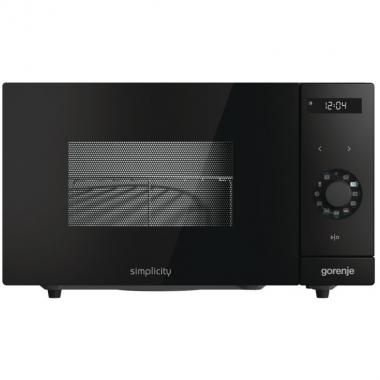 Gorenje Мікрохвильова піч Simplicity, 23л, міх. управл., 900Вт, гриль, дисплей, чорний