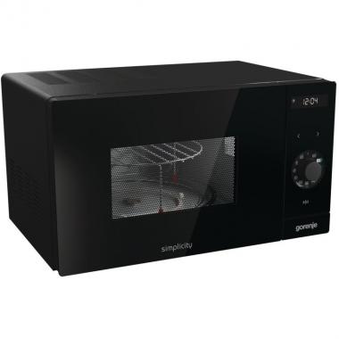 Gorenje Мікрохвильова піч Simplicity, 23л, міх. управл., 900Вт, гриль, дисплей, чорний
