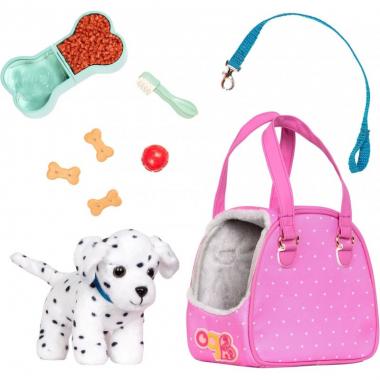Our Generation 6 DALMATIAN PUP W/BAG & ACCESSORIES BD35181Z