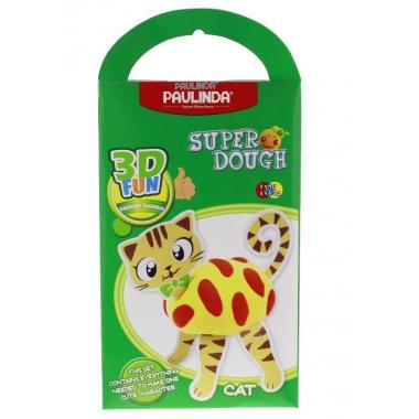 PAULINDA Маса для ліплення Super Dough 3D FUN Кіт