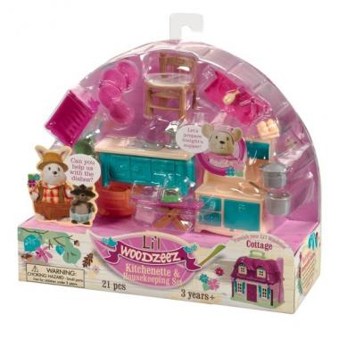 Li`l Woodzeez Игровой набор - Кухонька и подсобная