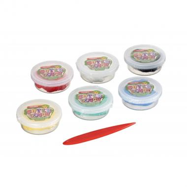 PAULINDA Масса для лепки Super Dough 6*14гр пластиковый бокс