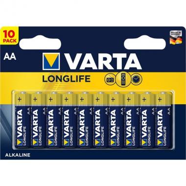 VARTA Батарейка LONGLIFE лужна AA блістер, 10 шт.