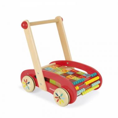 Janod Push-along - ABC buggy cart (30 pcs.)