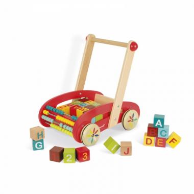 Janod Push-along - ABC buggy cart (30 pcs.)