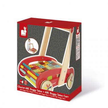 Janod Push-along - ABC buggy cart (30 pcs.)