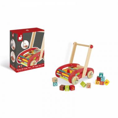 Janod Push-along - ABC buggy cart (30 pcs.)